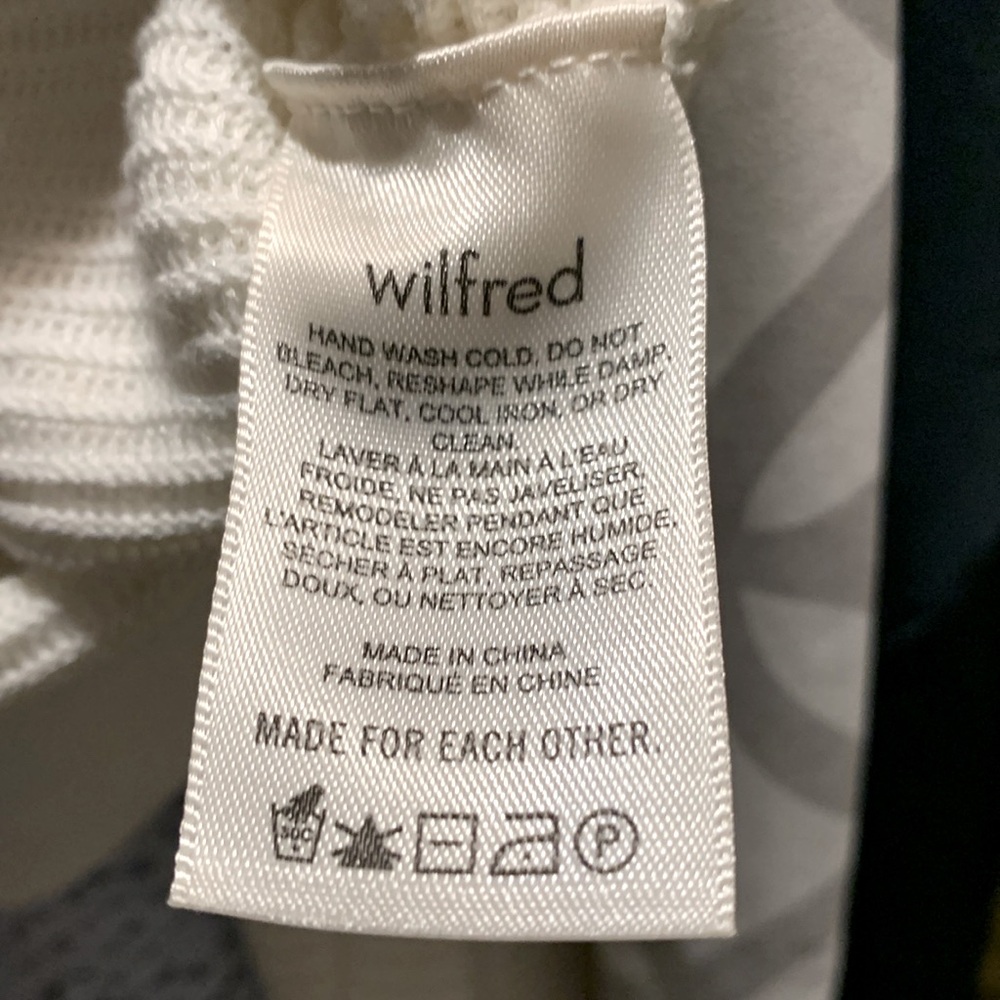 Wilfred Ivory Cropped Ribbed Button-Front Cardigan - Picture 4 of 5